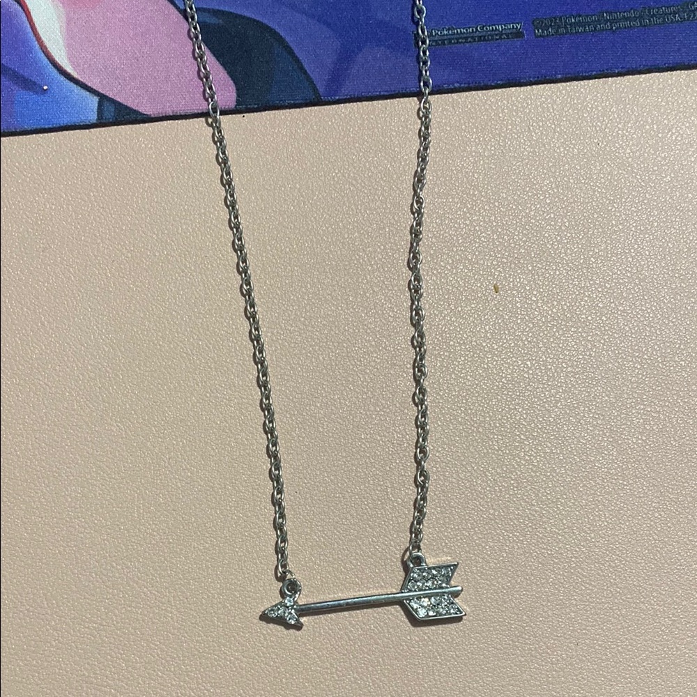 Silver Arrow Pendant Necklace
